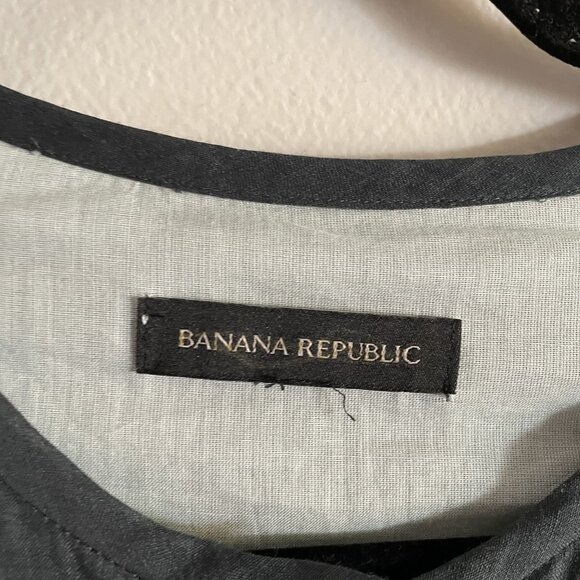 Banana Republic Women 00 Petite Green Slate Tie Waist Short Sleeve Ramie Romper - Picture 11 of 14